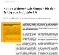 Nötige Weiterentwicklungen für den Erfolg von Industrie 4.0